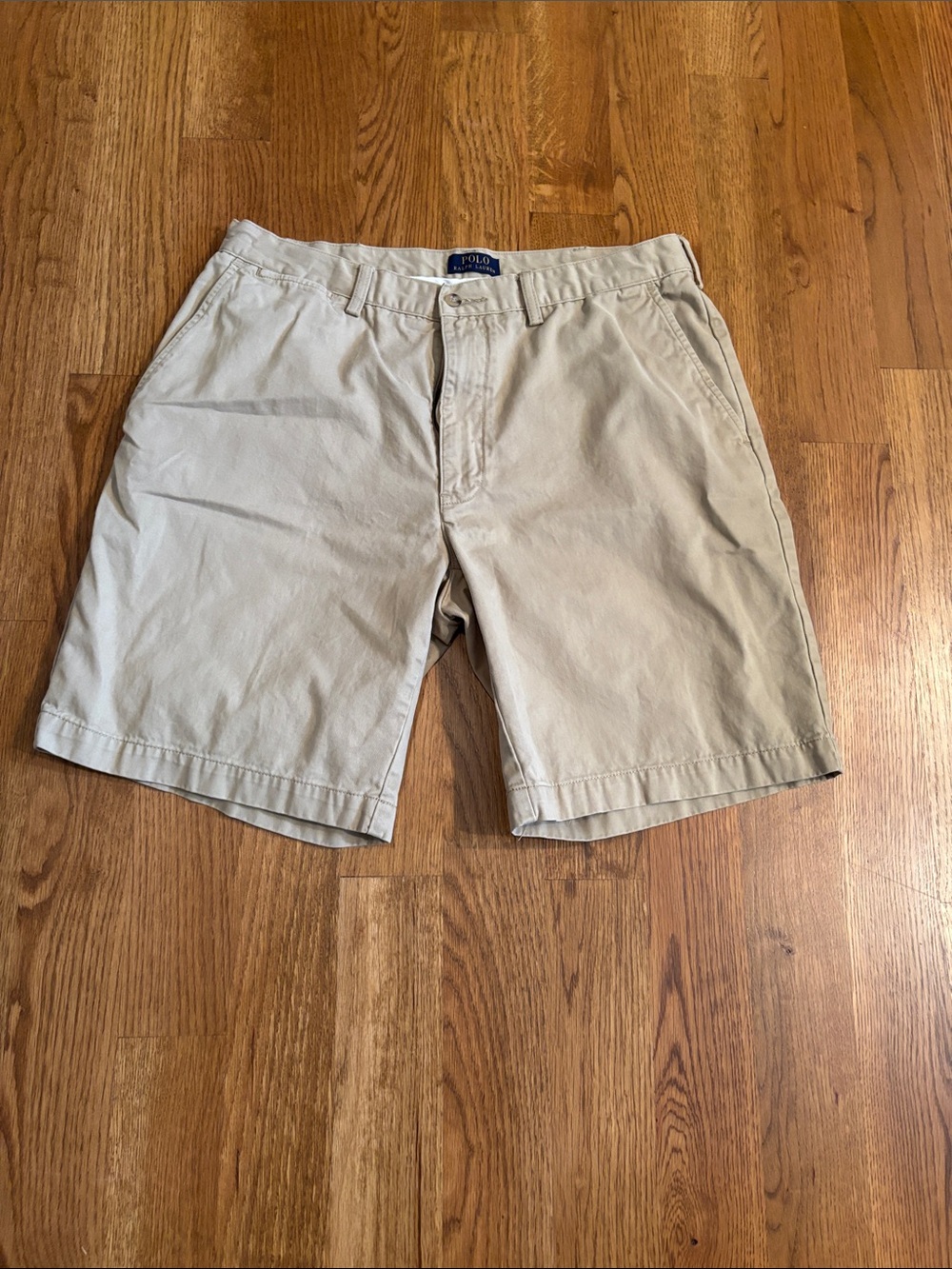 Polo by Ralph Lauren Beige Flat-Front Men’s Shorts